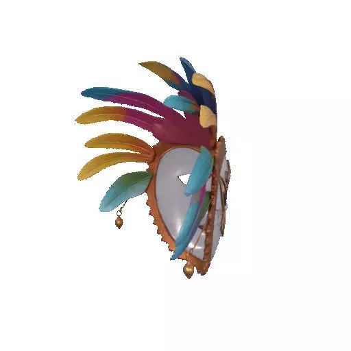 2496 Venetian Carnival Mask Color 3D Model magic 3D print model_18