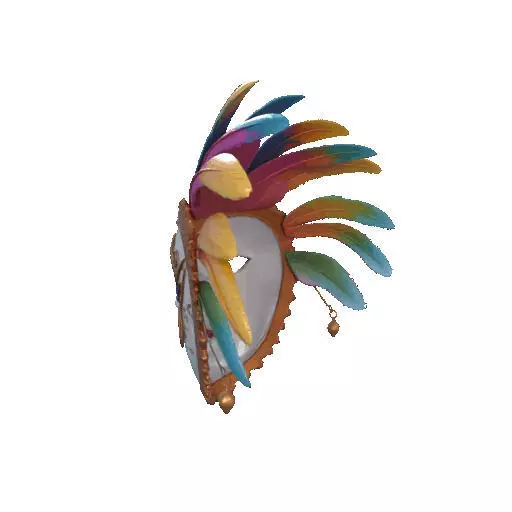 2496 Venetian Carnival Mask Color 3D Model magic 3D print model_28