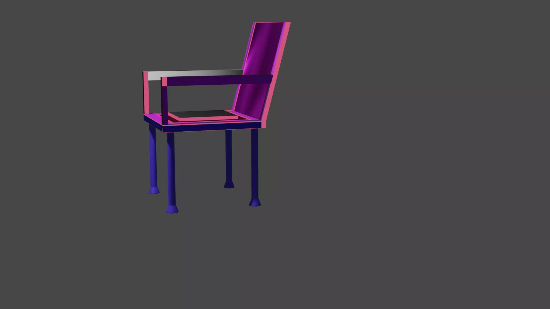 Modern Beautifull Designing Chair Low-poly 3D model_2