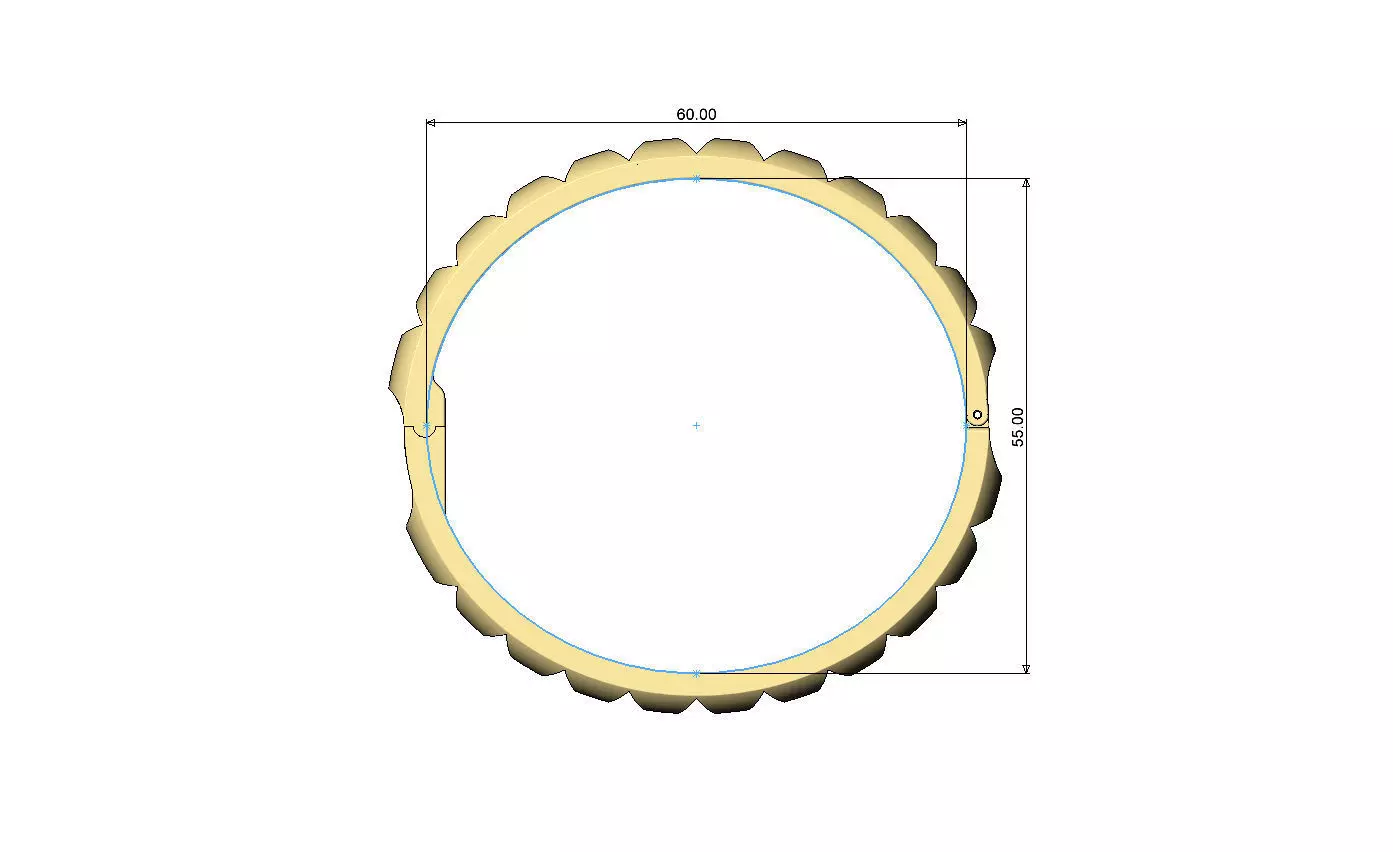 Carved ribs dome rounded flexture clasp bracelet with covers 3D print model_13