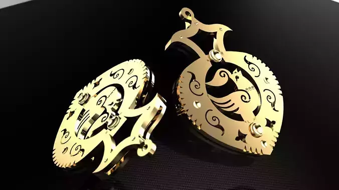 Pomegranate necklace and earrings set