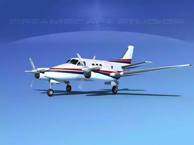 Beechcraft King Air C100 V08 3D model