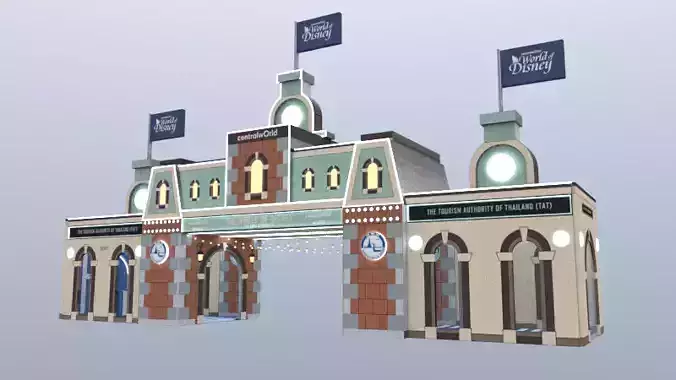 Train Station Pavilion Disney x Thailand Inspired Architecture