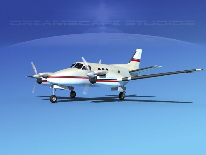 Beechcraft King Air C100 V09 3D model