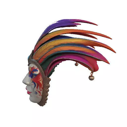 2497 Venetian Carnival Mask Color 3D Model magic 3D print model_31