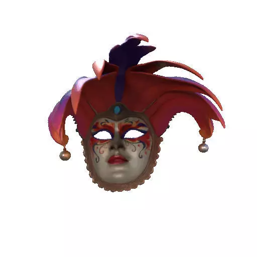 2497 Venetian Carnival Mask Color 3D Model magic 3D print model_24