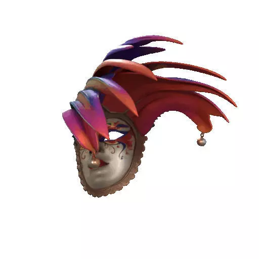 2497 Venetian Carnival Mask Color 3D Model magic 3D print model_26