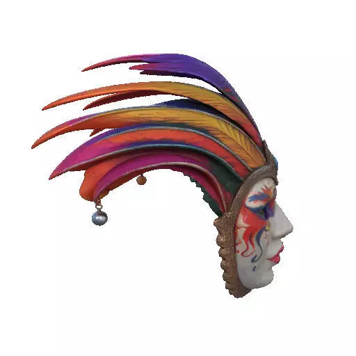 2497 Venetian Carnival Mask Color 3D Model magic 3D print model_15