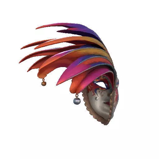 2497 Venetian Carnival Mask Color 3D Model magic 3D print model_18