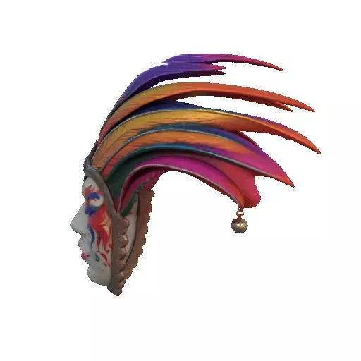 2497 Venetian Carnival Mask Color 3D Model magic 3D print model_30