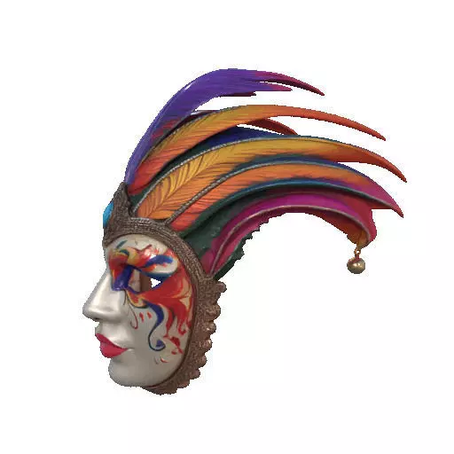 2497 Venetian Carnival Mask Color 3D Model magic 3D print model_33