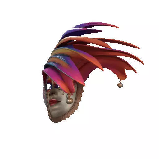 2497 Venetian Carnival Mask Color 3D Model magic 3D print model_27