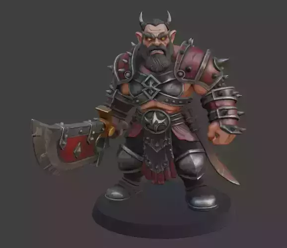 Horned Orc Warrior 3D Model
