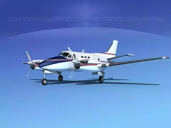 Beechcraft King Air C100 V10 3D model