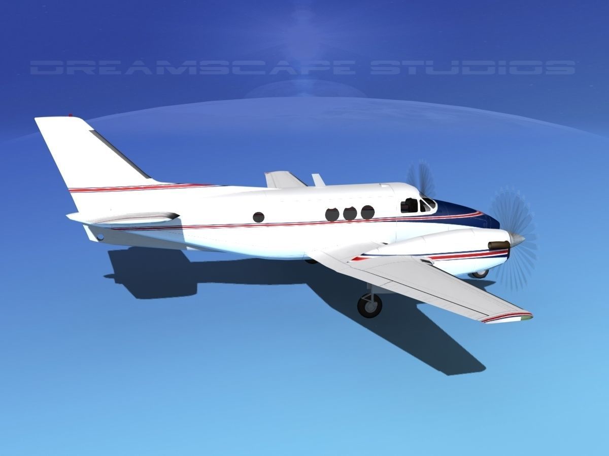 Beechcraft King Air C100 V10 3D model_4