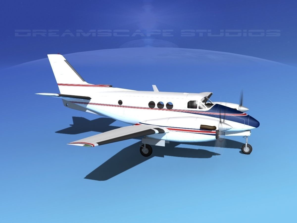 Beechcraft King Air C100 V10 3D model_3