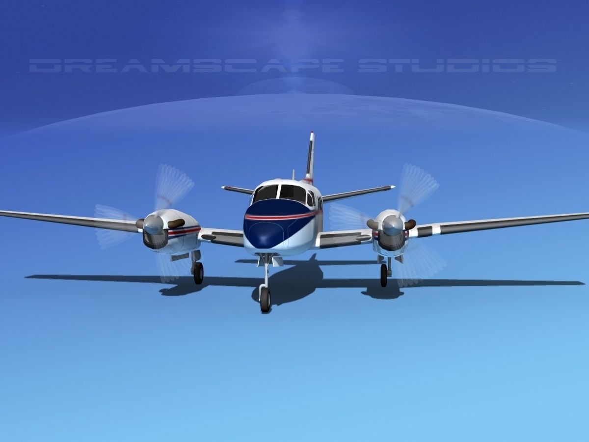 Beechcraft King Air C100 V10 3D model_1