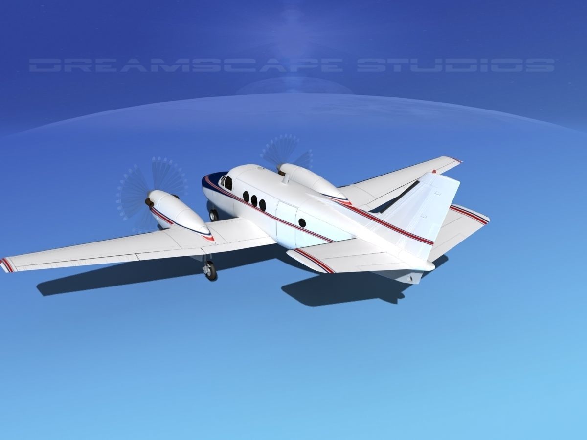 Beechcraft King Air C100 V10 3D model_7