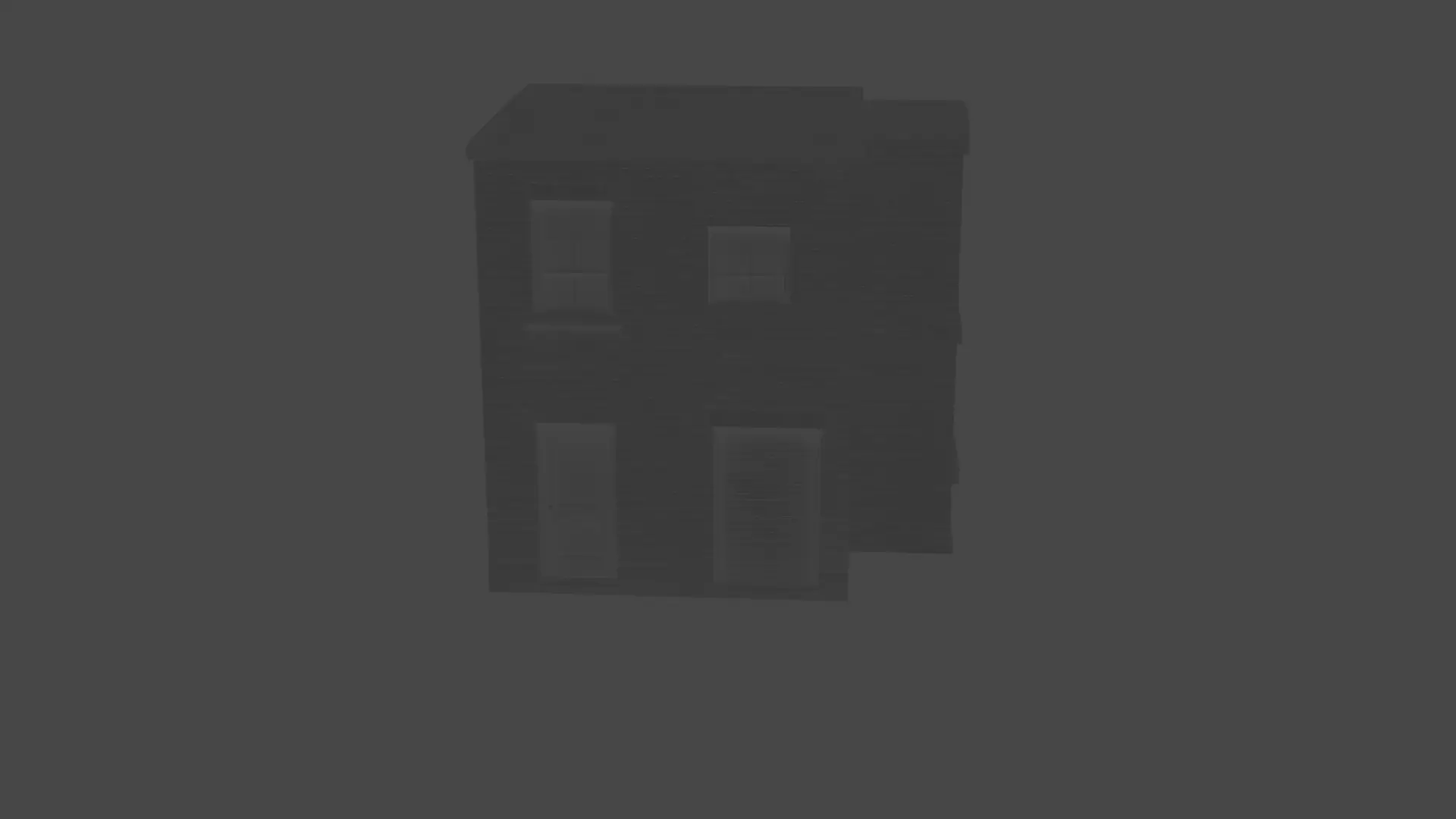 Low Poly Urban Old Building Low-poly 3D model_1