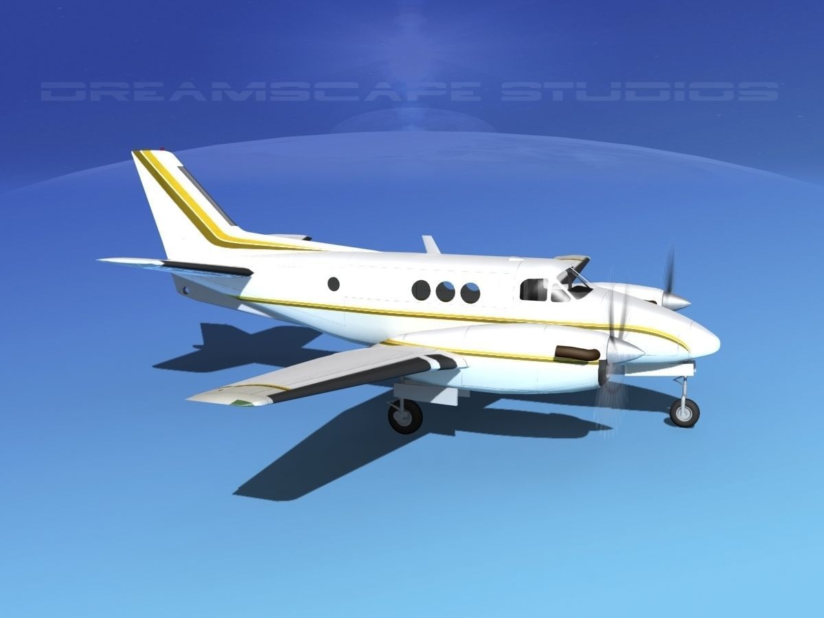 Beechcraft King Air C100 V11 3D model_3