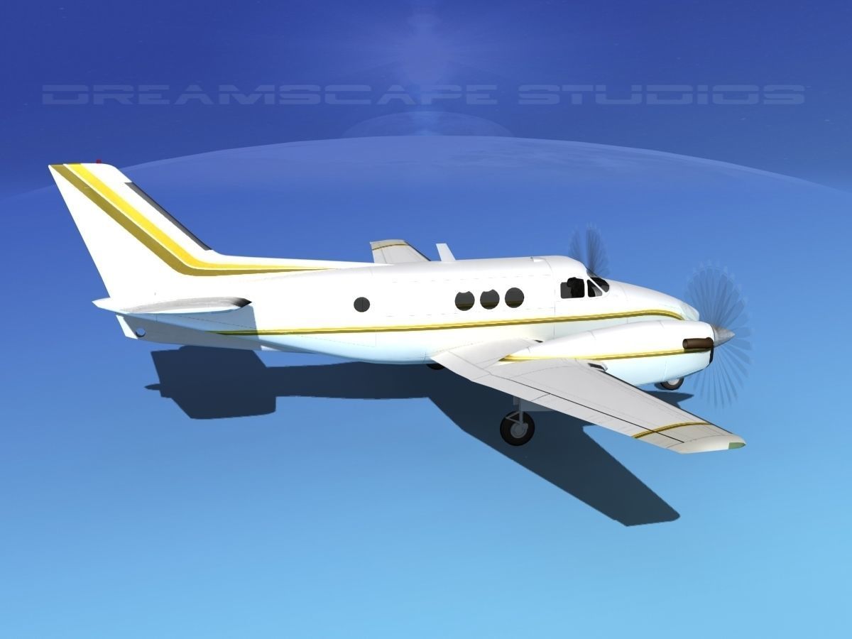 Beechcraft King Air C100 V11 3D model_4