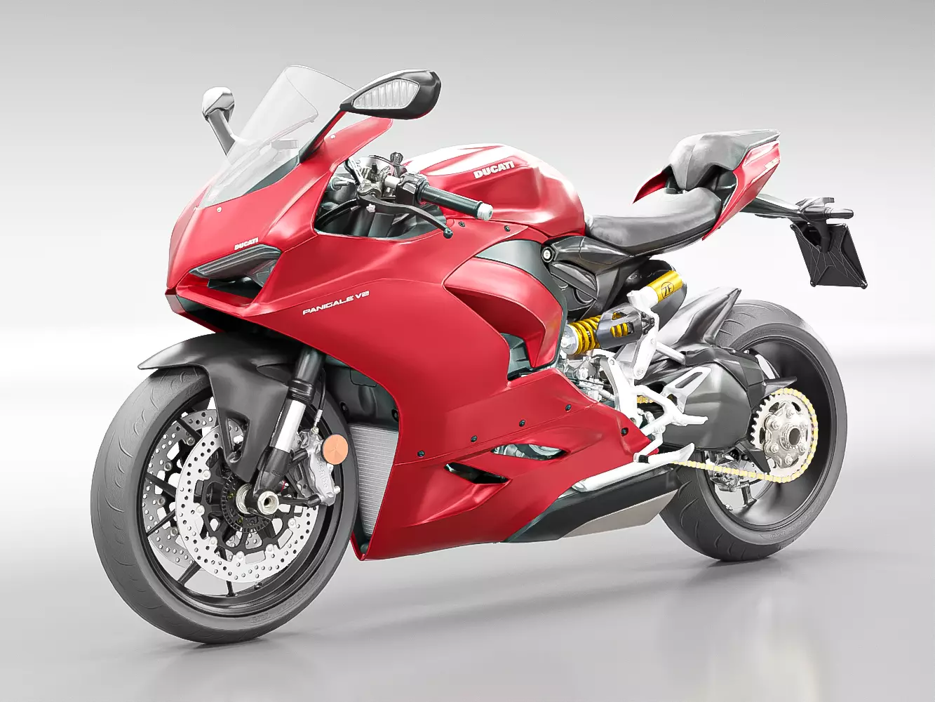 DUCATI PANIGALE V2 2021 Low-poly 3D model_2