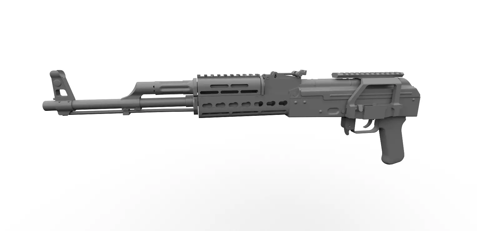 Modular handguard TRAX1  TRAX2 Low-poly 3D model_4
