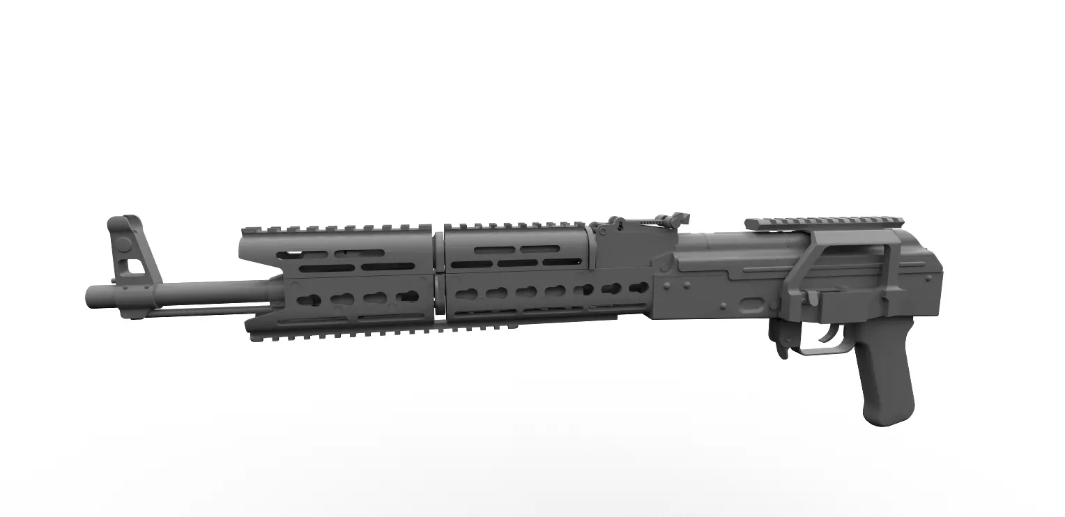 Modular handguard TRAX1  TRAX2 Low-poly 3D model_2