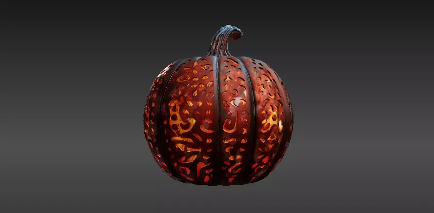 Pumpkin Tealight Lantern 3D Print Model Carved Halloween Lantern 3D print model_4