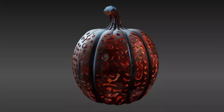 Pumpkin Tealight Lantern 3D Print Model Carved Halloween Lantern 3D print model_1