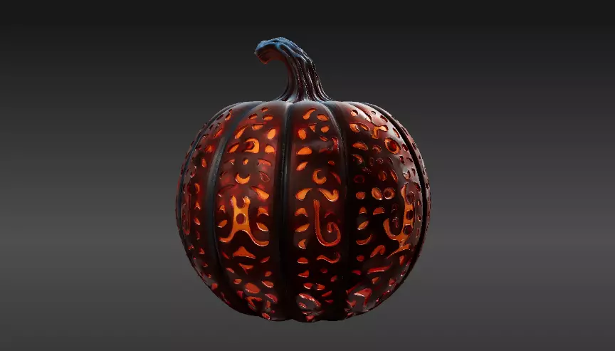 Pumpkin Tealight Lantern 3D Print Model Carved Halloween Lantern 3D print model_2