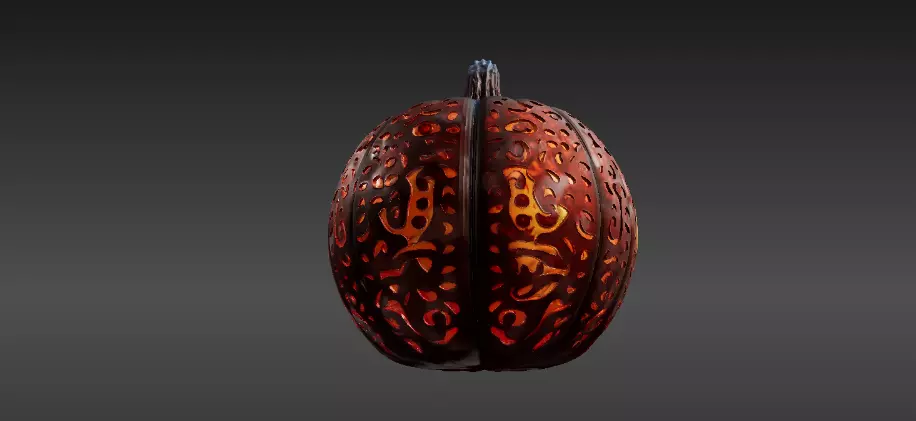 Pumpkin Tealight Lantern 3D Print Model Carved Halloween Lantern 3D print model_7