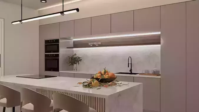 Modelo 3D de Cocina Completa