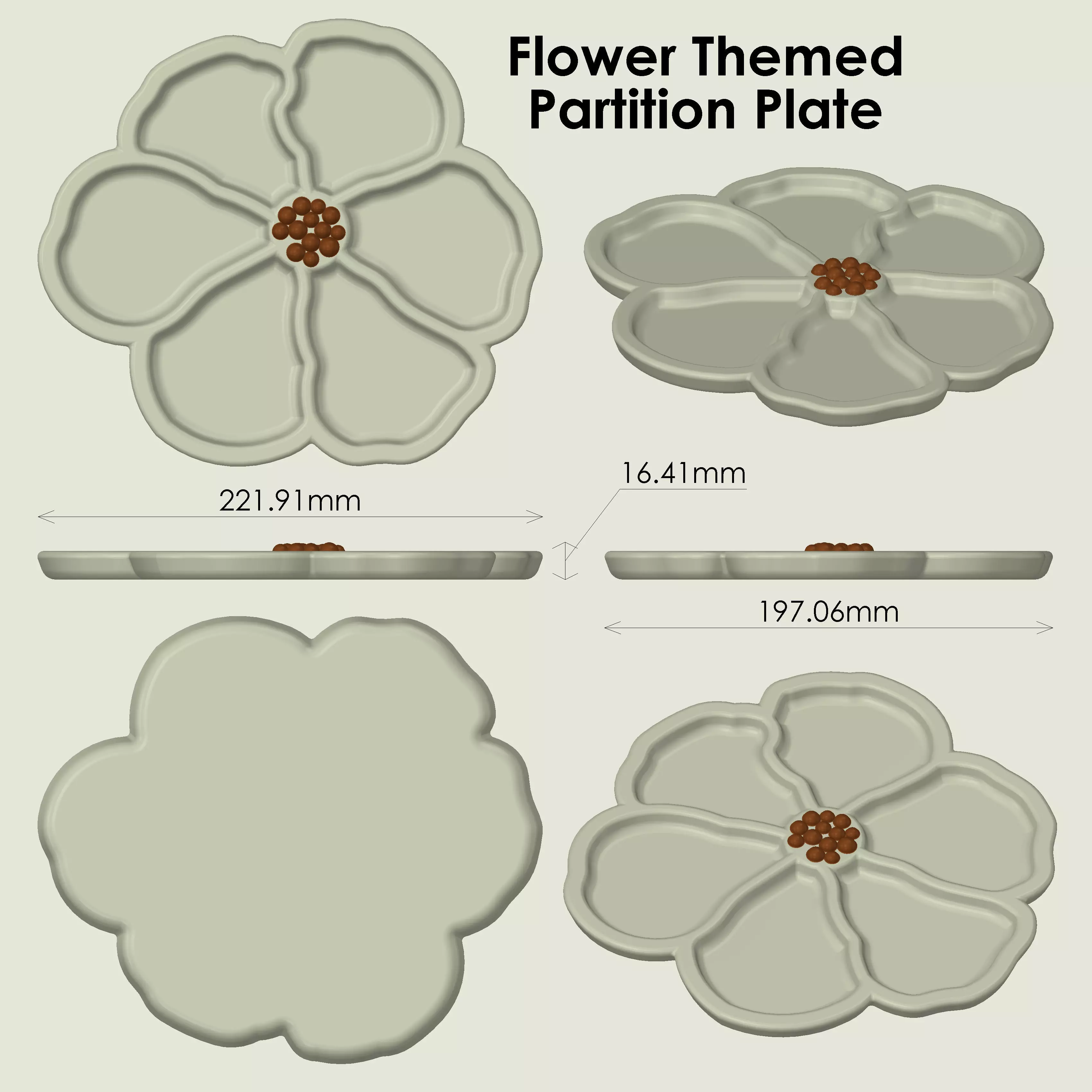 Partition Plate 3D print model_3