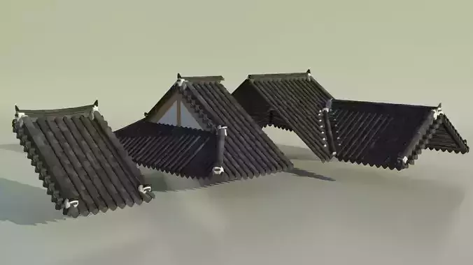 Traditional Korean Hanok Modular Roof Set