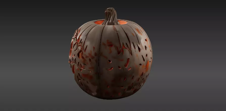 Jack-o Lantern Candle Lantern 3D Print Model Spooky Pumpkin 3D print model_2