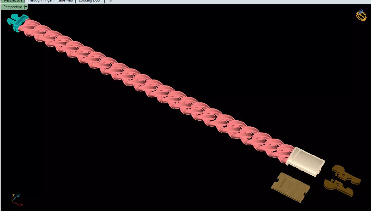 Chain Bracelet Model 3D print model_1