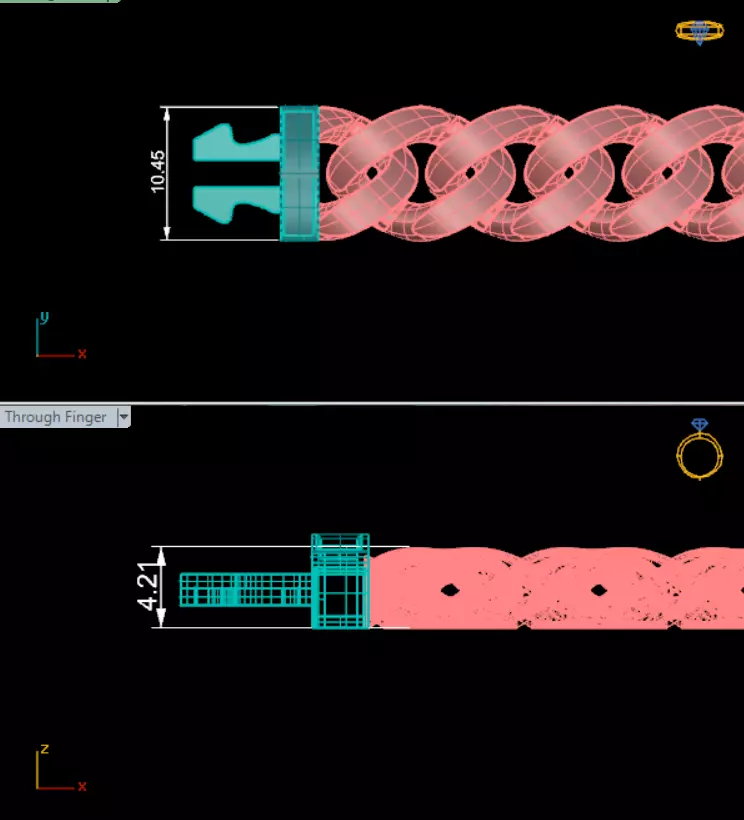 Chain Bracelet Model 3D print model_3