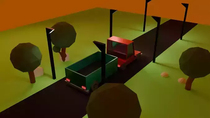 Low Poly Car  Game Ready 3D Model
