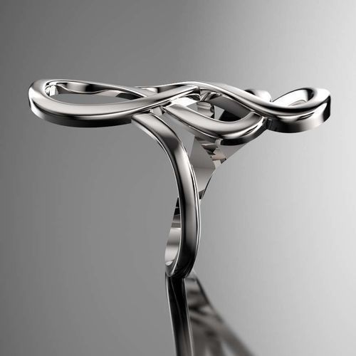 twisted ring 3D print model_2