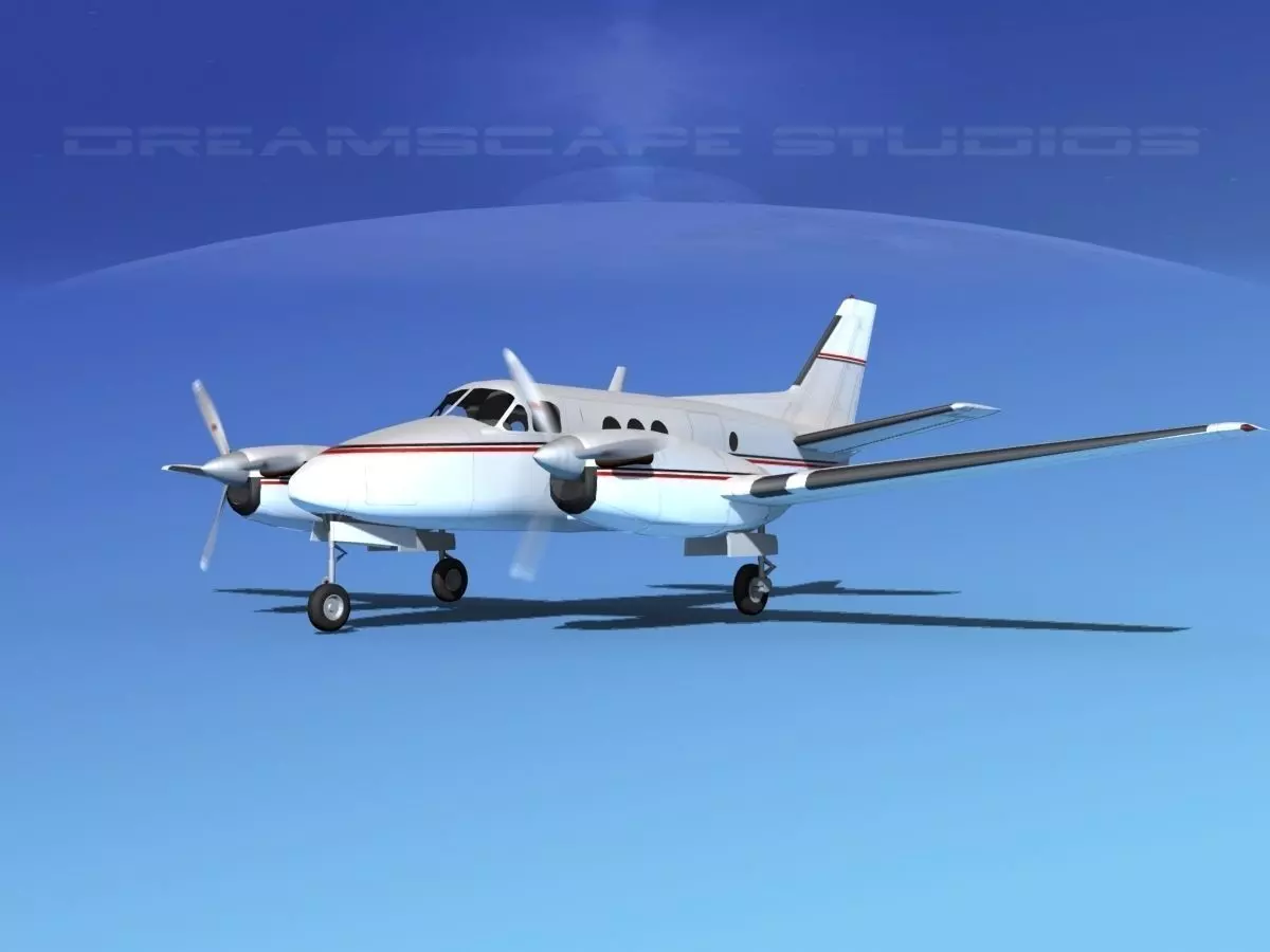 Beechcraft King Air C100 V13 3D model_0