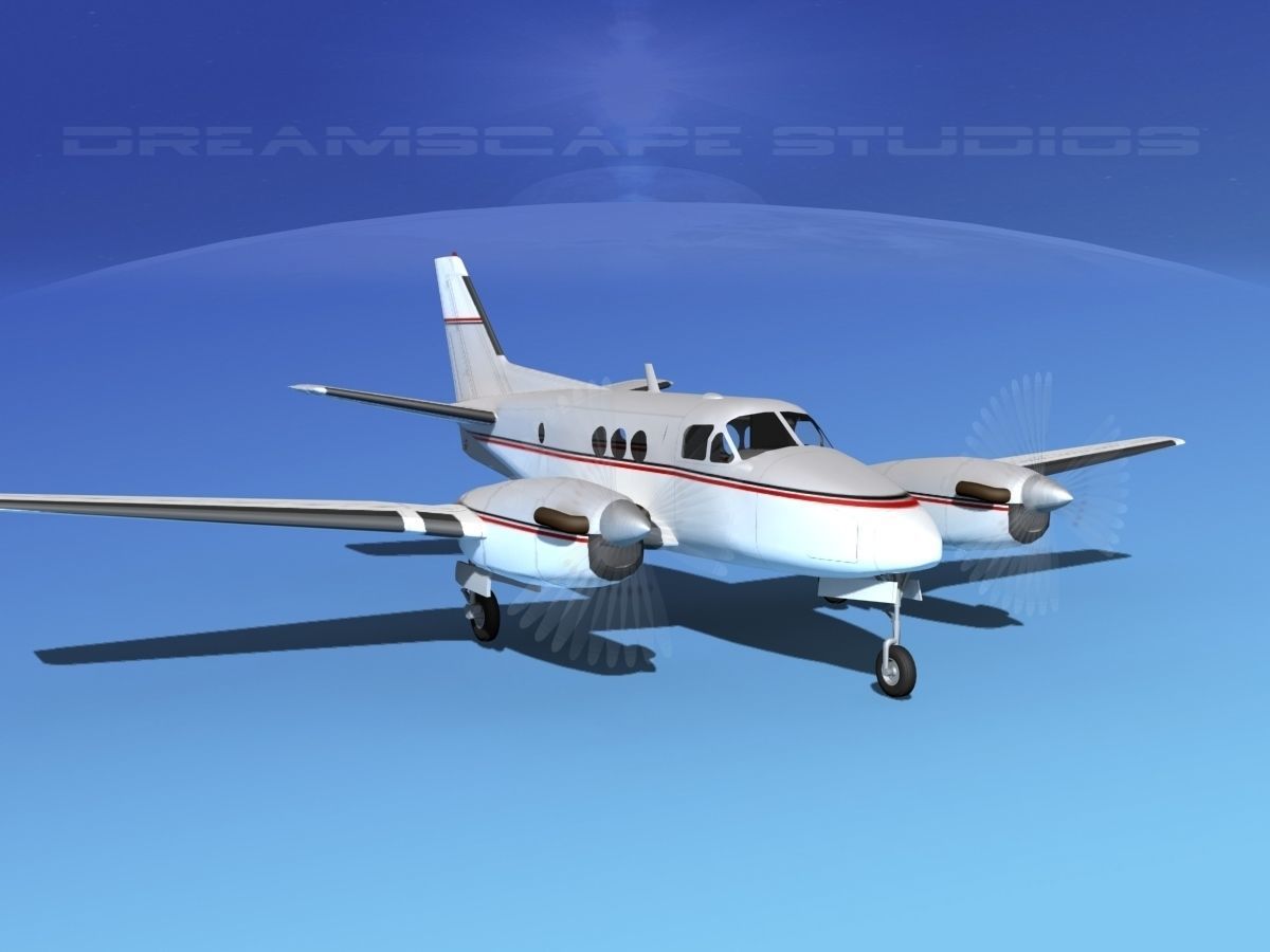Beechcraft King Air C100 V13 3D model_2