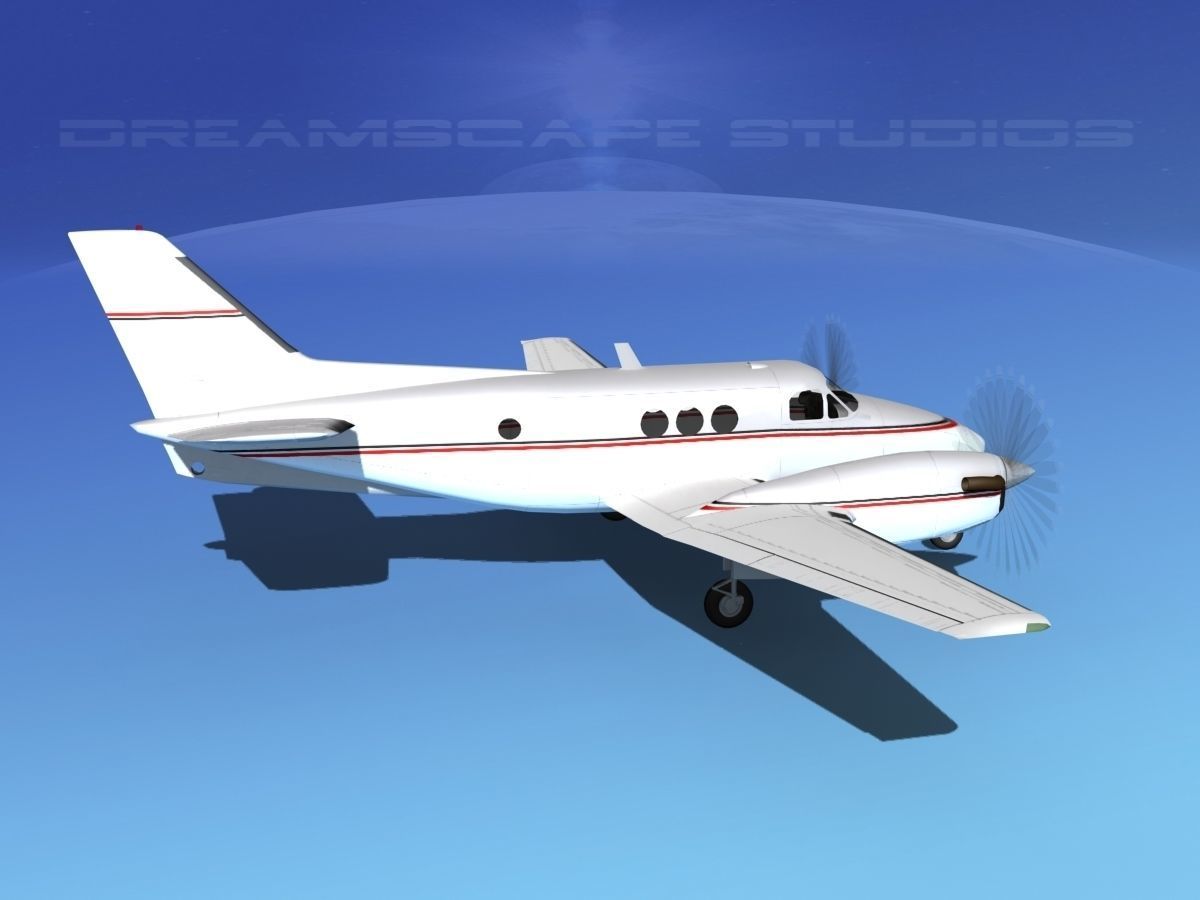 Beechcraft King Air C100 V13 3D model_4