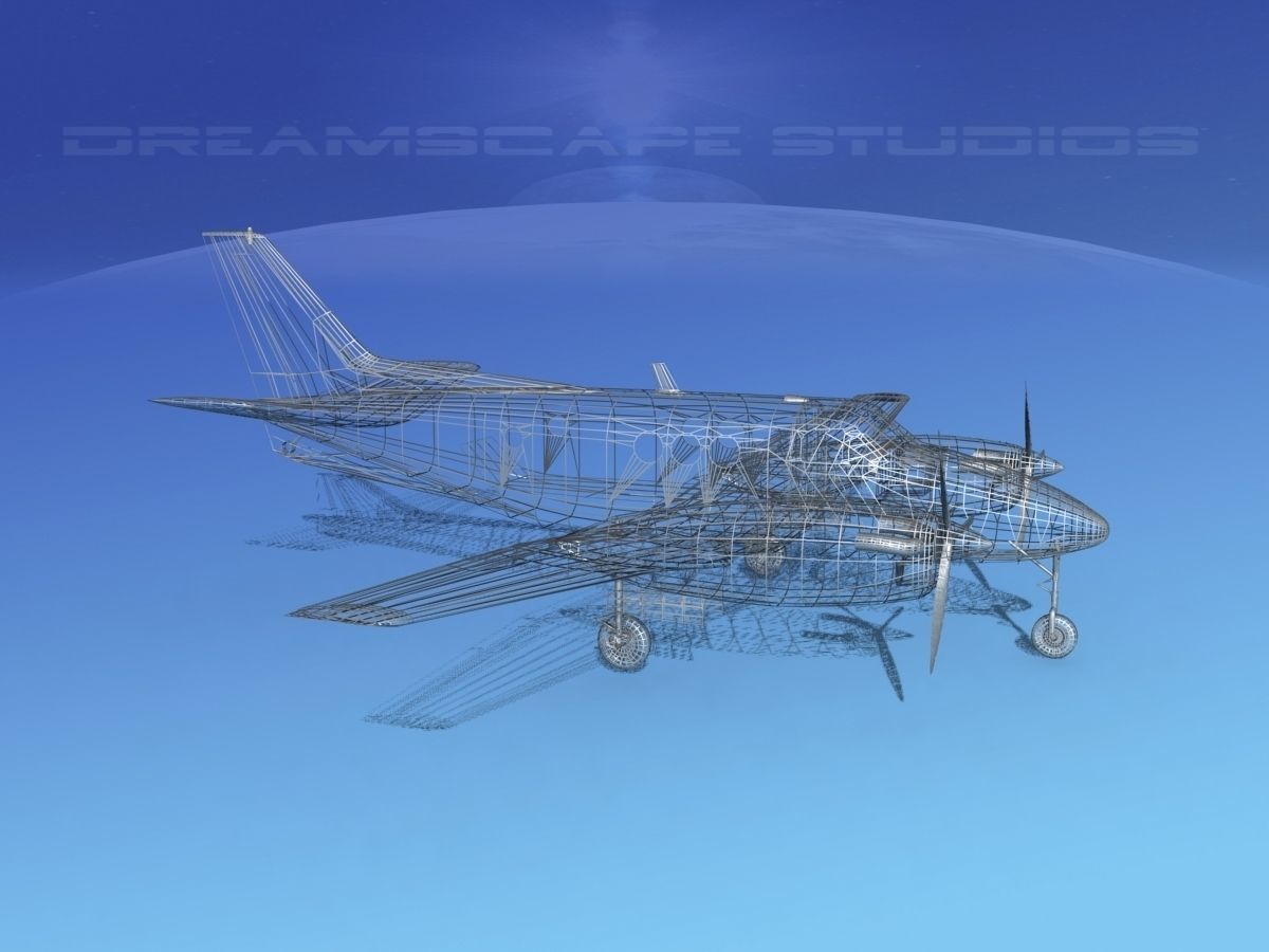 Beechcraft King Air C100 V13 3D model_13