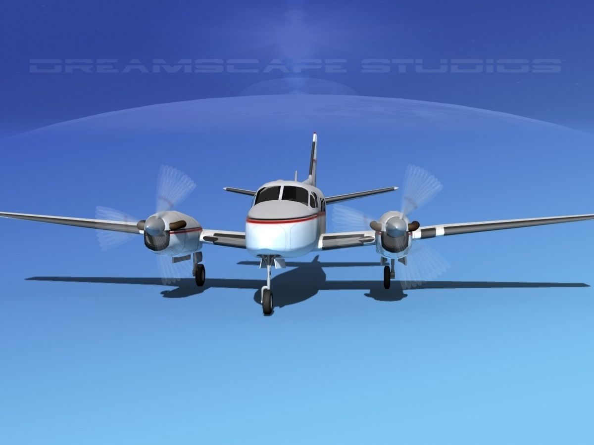 Beechcraft King Air C100 V13 3D model_1