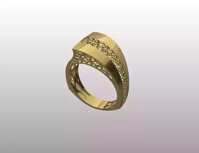 Geometric Filigree Ring