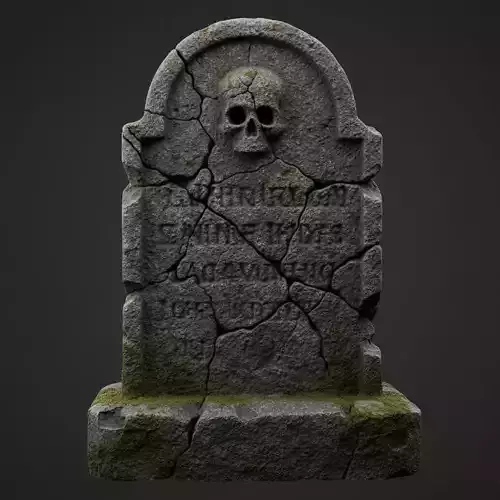 Cursed Grave Monument Low-poly 3D model