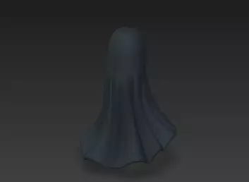 Realistic 3D Model of Gray Ghost Spooky Halloween Spirit 3D print model_6