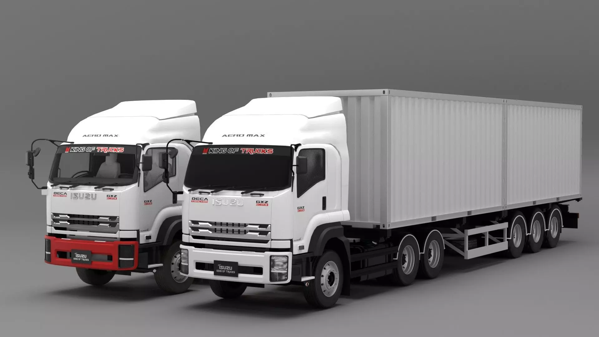 ISUZU All series Set 01 Low-poly 3D model_0