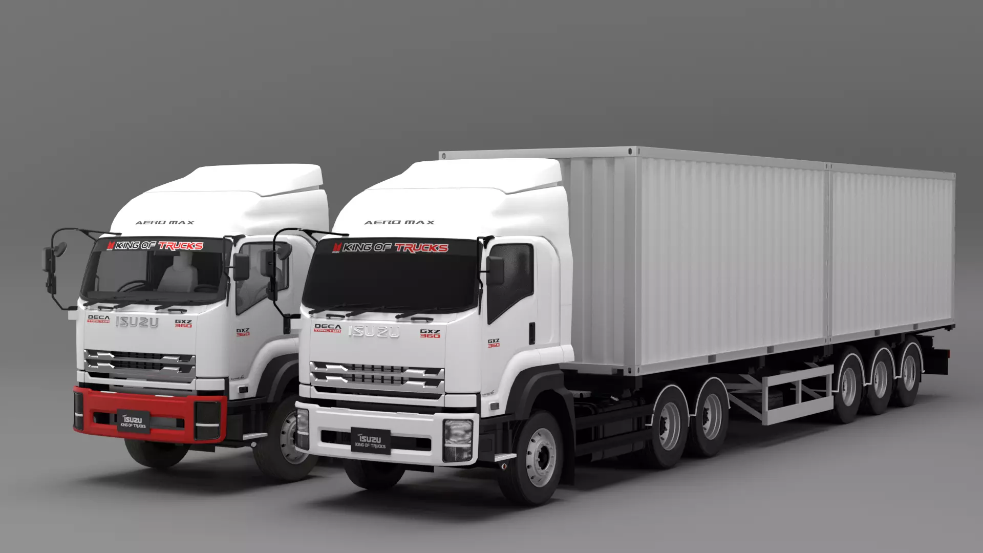 ISUZU All series Set 01 Low-poly 3D model_1